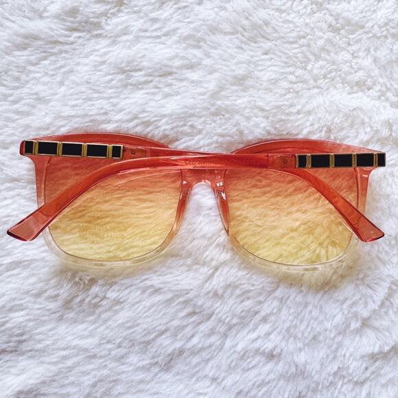 Joanne Clear Orange Square Sunglasses - Picture 12 of 12